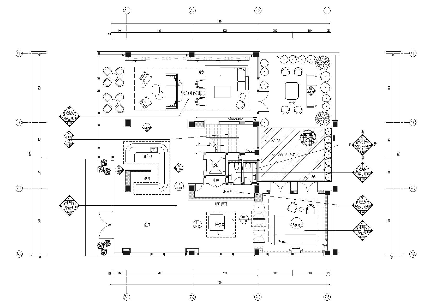 [郑州]G&A_美立方办公会所施工图+官方摄影