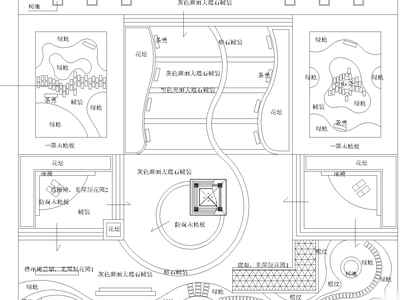 3张屋顶花园景观设计CAD平面图