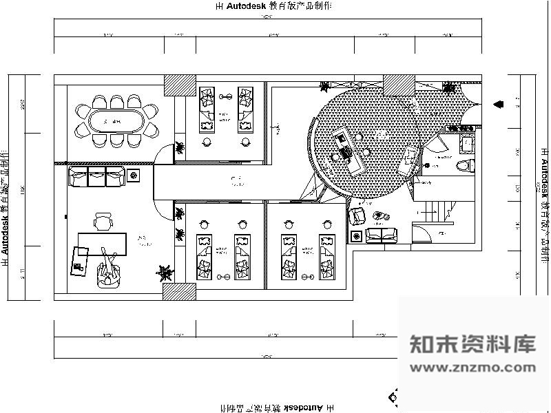 施工图现代女子美容美体院装修图