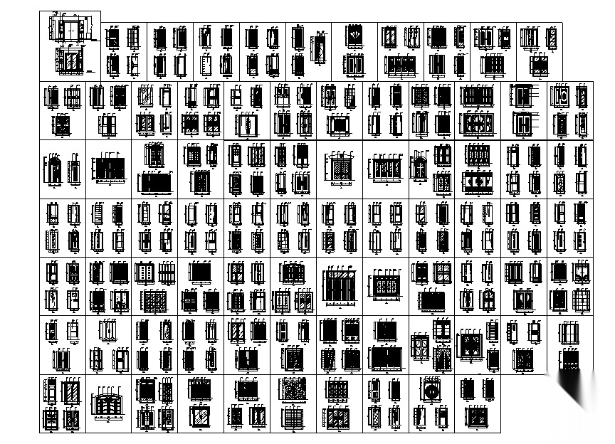 各类装饰门立面图集