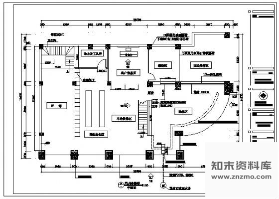 施工图某汽车美容院装饰图