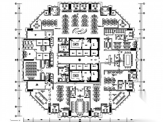 [广东]豪华高档办公楼装修设计CAD施工图