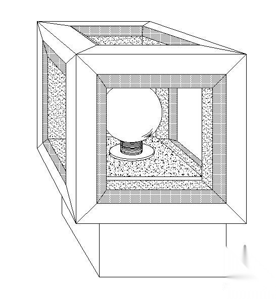 特色工艺石灯柱做法大样图 景观小品