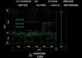 厨房立剖面cad图块