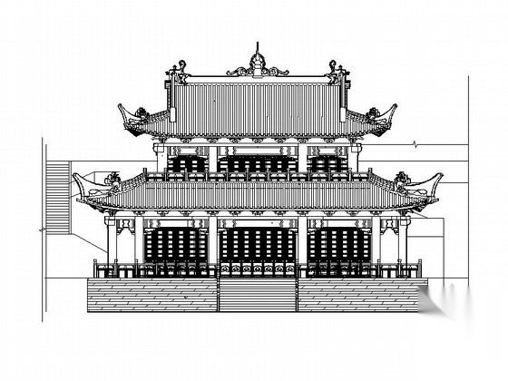 [重庆]著名观音寺迁建建筑施工图（知名设计院）