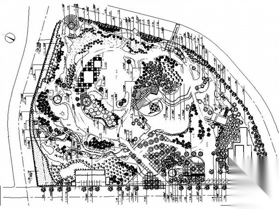 公园绿化平面施工图