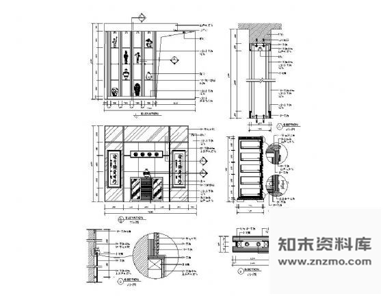 图块/节点家居餐厅墙面装饰详图