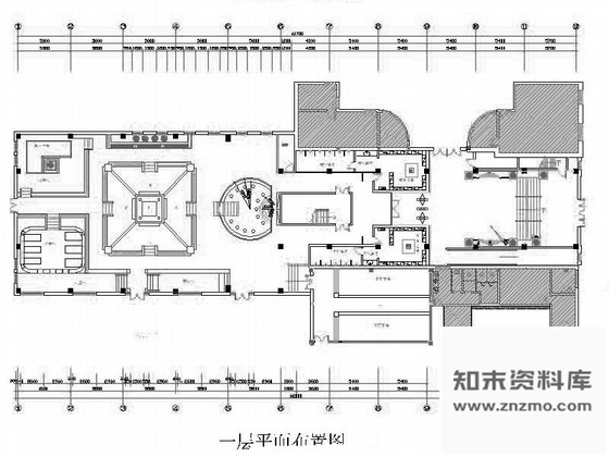 施工图吉林某养老度假新城休闲养生馆内装修图