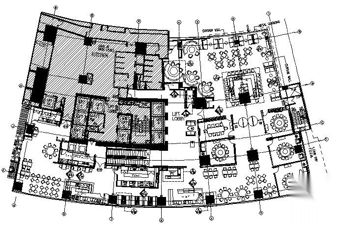 香港 梁志天  香港中文大学茶餐厅全套施工图设计 附