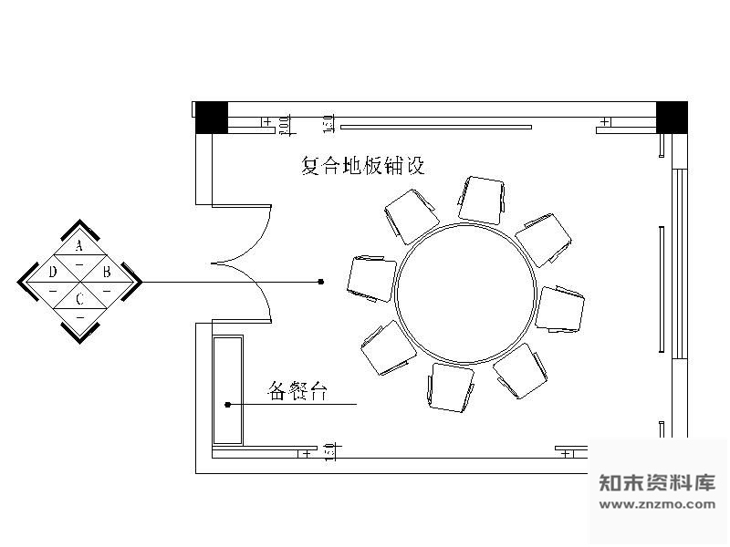 图块/节点办公楼包间装修详图2