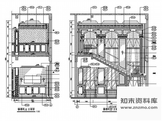 图块/节点欧式楼梯间立面图