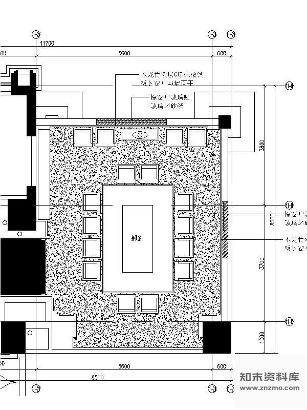 施工图广东公寓架空层小会议室施工图含效果