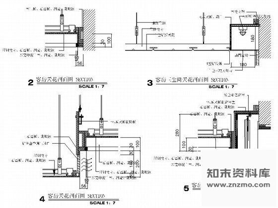 图块/节点家装轻钢龙骨吊顶节点图