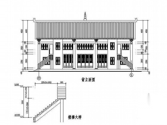 某景区园林殿阁古建施工图 景观