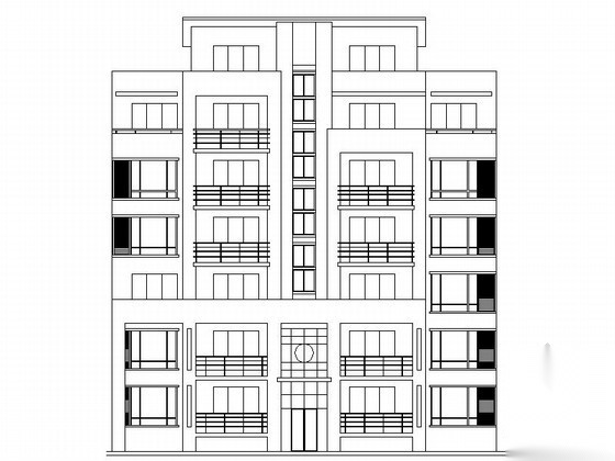 [成都]某六层一梯二住宅楼建筑方案图（南梯）