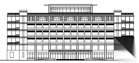 [济南]某六层办公楼建筑设计施工图