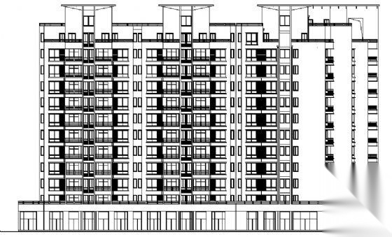 成都市十一层锦泰花园住宅楼建筑施工图