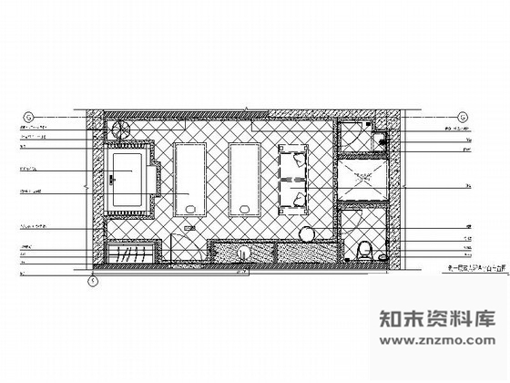 施工图养生会所双人SPA室装修图