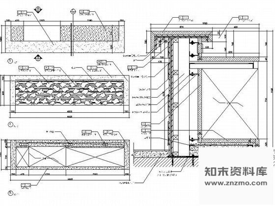 图块/节点巴西餐厅操作台详图 家具节点