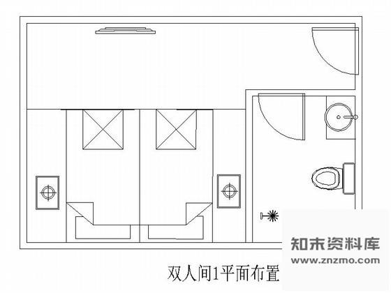 施工图成都某洗浴中心双人间装修图