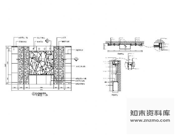 图块/节点洗浴中心装饰墙详图