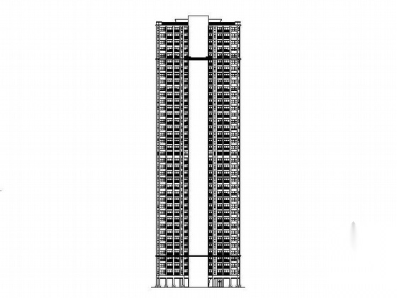 [成都]百米简欧风格高档塔式住宅小区建筑施工图（含效果...