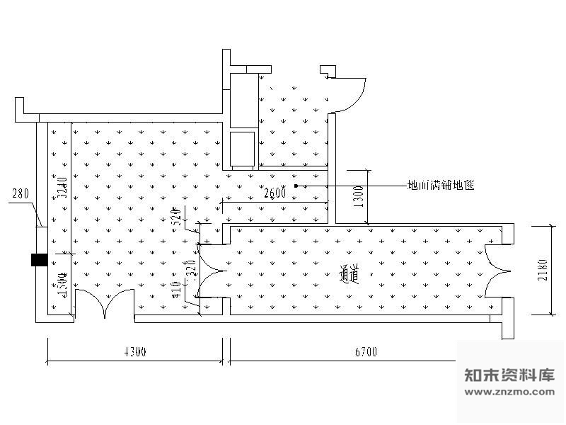 图块/节点总统套房走廊详图