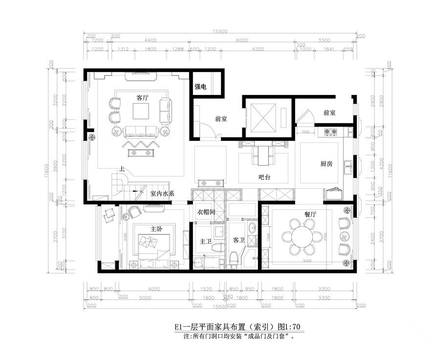 [内蒙古]呼和浩特E1社区装饰施工图+实景图