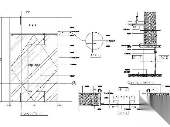 玻璃双开门 详图 通用节点