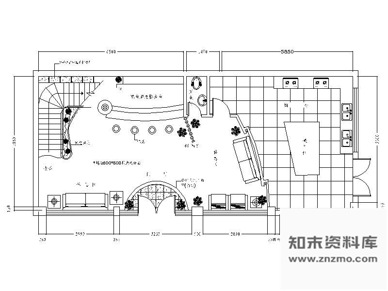 施工图双层中式特色饭店装修图