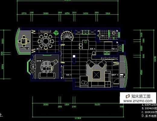 现代的施工图 cad2007