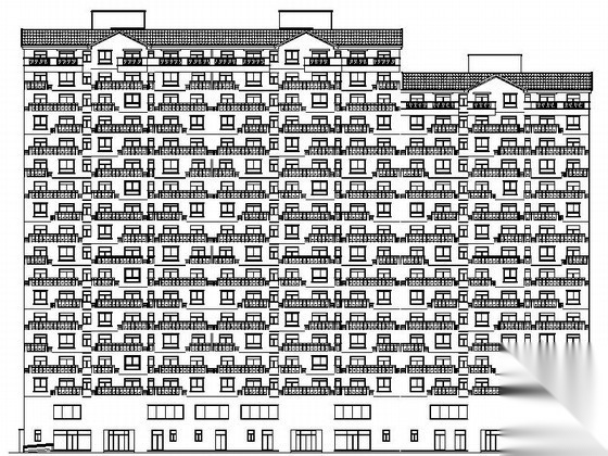 [河南]某小区十八层一梯三商住楼建筑施工图