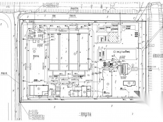 [广东]6万平污水处理厂建筑给排水及工艺全套图纸（CASS...