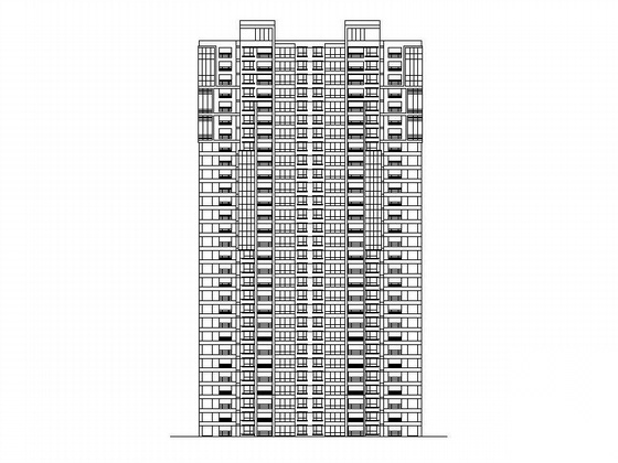 某居住区8栋三十四层商住楼建筑方案扩初图