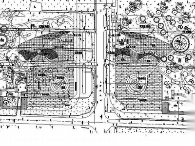 某广场绿化设计总平面图