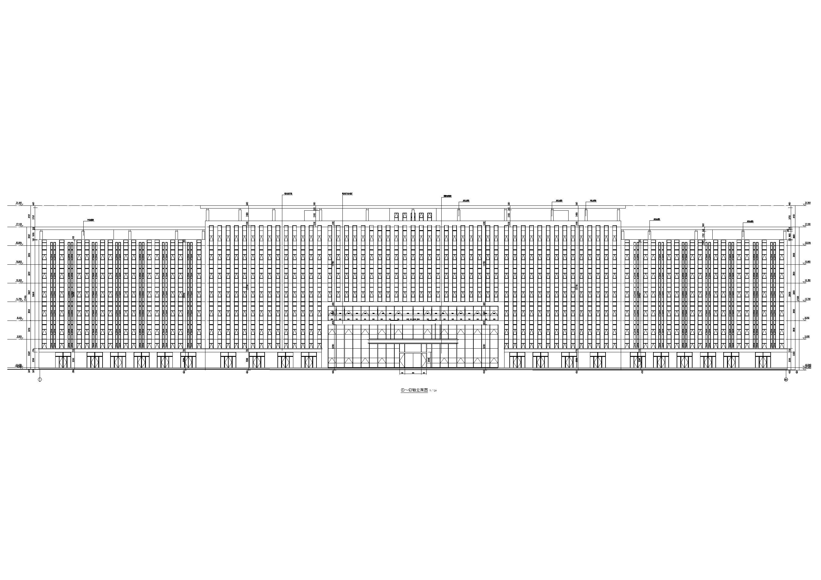 大型百米产业园办公楼建筑施工图