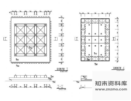 图块/节点包间吊顶结构展开详图