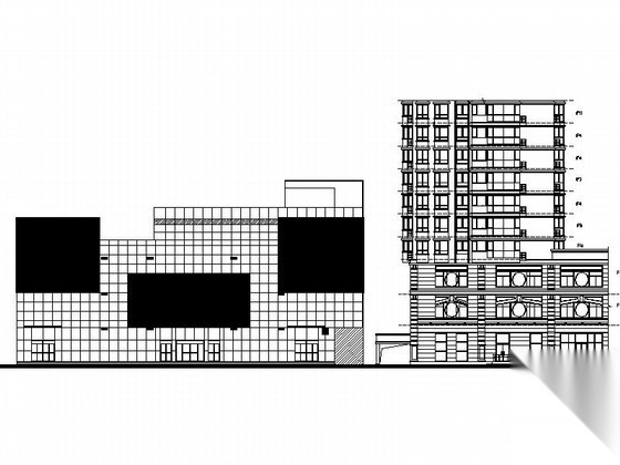 [辽宁]鞍山某财富中心四层综合商业楼建筑施工图