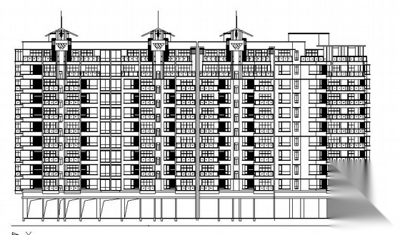 南京某十层1-1A住宅楼建筑方案图