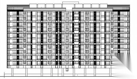 南京某十层1-2住宅楼建筑方案图