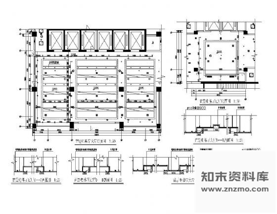 图块/节点电梯厅吊顶详图