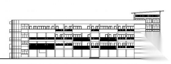 上大附中四层电教楼建筑方案图