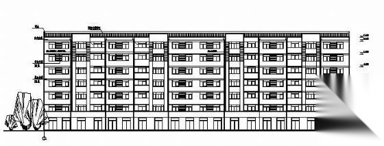 带阁楼的七层砖混住宅楼建筑结构图纸