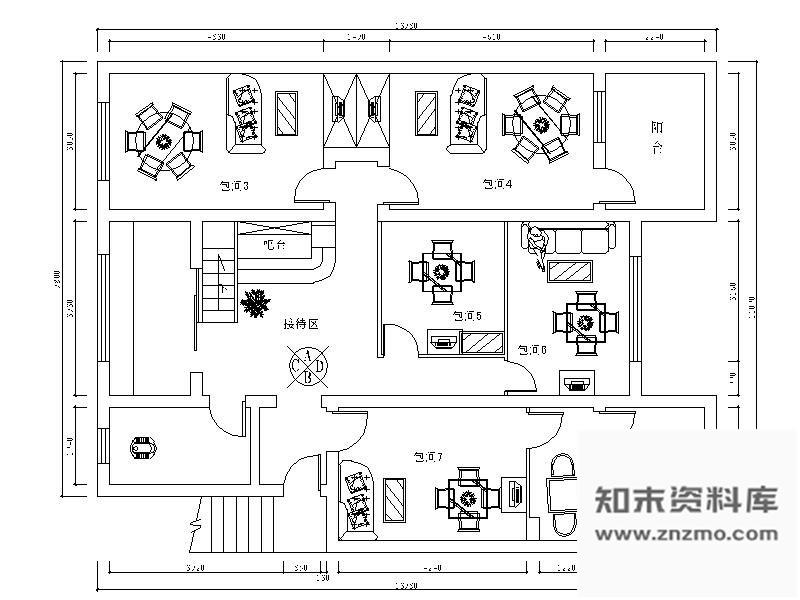 施工图湖南某小茶楼装修图