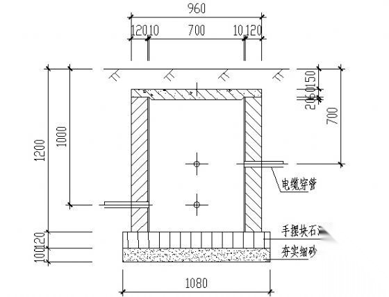 灯座基础手孔井大样图