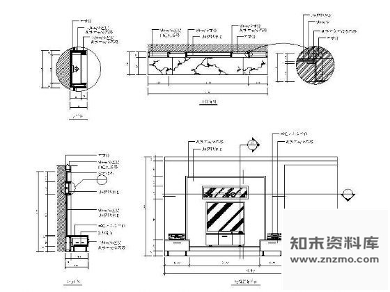 图块/节点电视背景墙详图