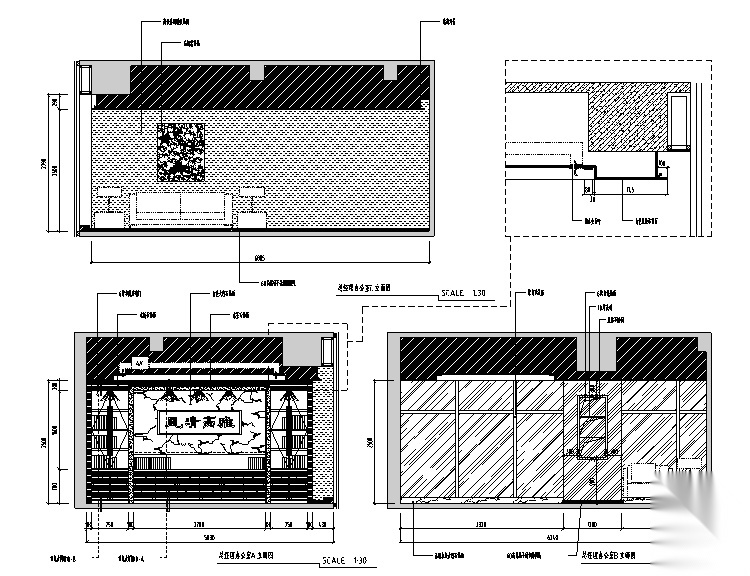 [福建]混搭风格写字楼办公空间设计施工图（附效果图）