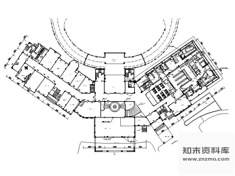 图块/节点高尔夫会所平面图