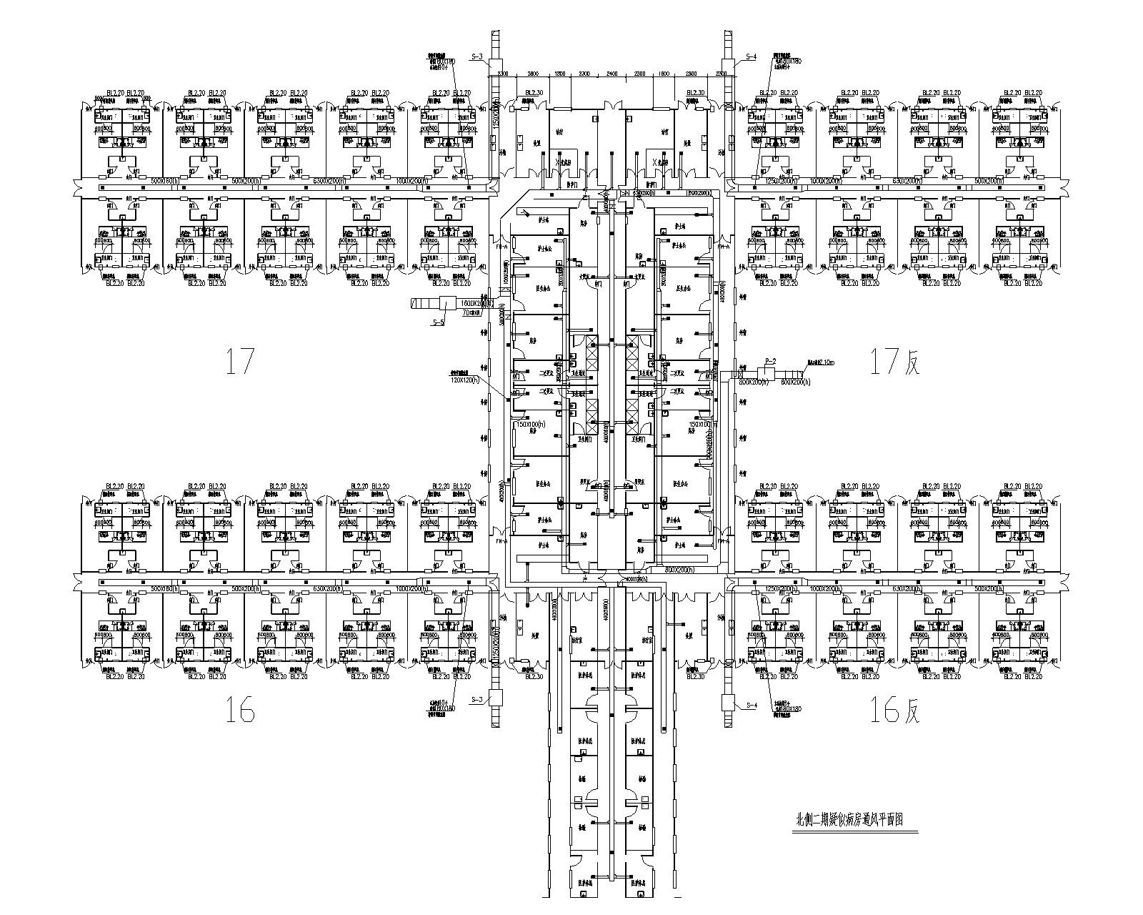 北京市小汤山医院暖通施工图 建筑暖通