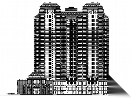 某十九层高档商住楼建筑施工图